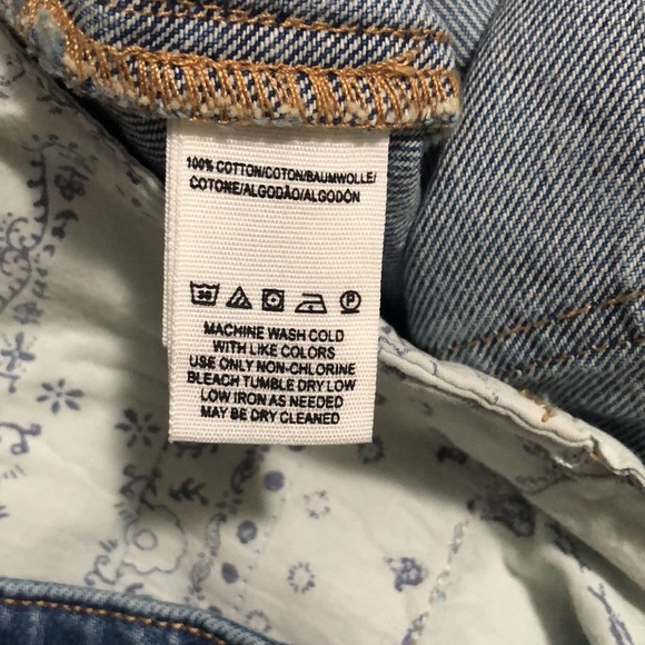 Free People Women’s Denim Skirt Buttons Pockets Super High Rise Size 25‎ New - Picture 3 of 6